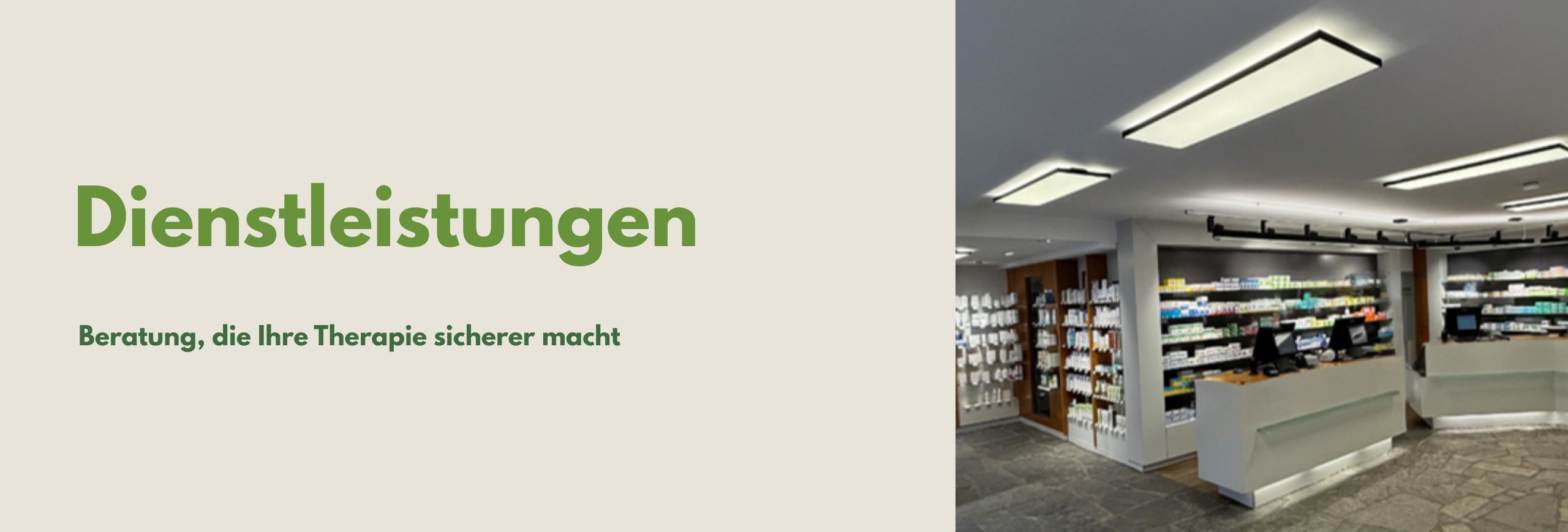 Banner Dienstleistungen der Kloster-Apotheke Isny